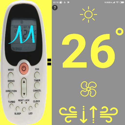 MIDEA AC remote 0-buton 0-sett icon