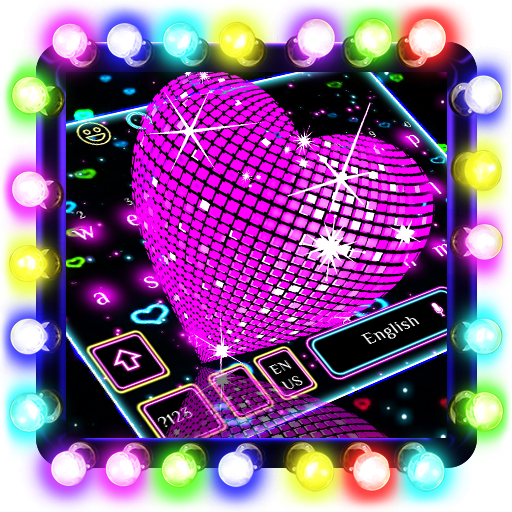 Neon Heart Keyboard icon