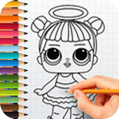 Drawing Dolls Surprise and Cute icon