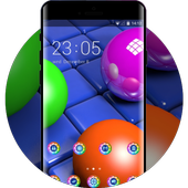 Emotion theme wallpaper balls cubes structure 3d icon