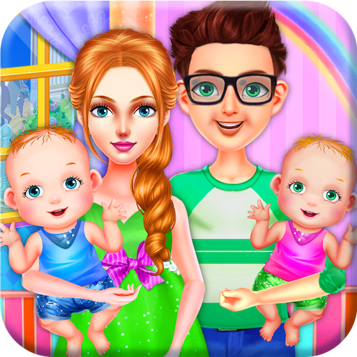 Pregnant Mom and Newborn Twins Maternity Care Game icon