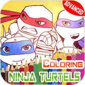 Turtles Coloring Pages for Mutant ninja hero icon