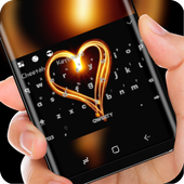 Fire Heart Keyboard Romance Night icon