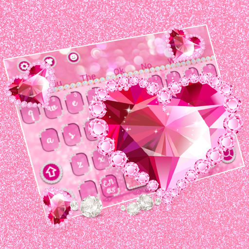 Diamond Pink Glitter Heart Keyboard icon