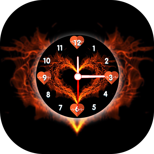 Heart Clock Live Wallpaper, Analog Clock Wallpaper icon