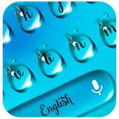 Tema Blue Waterdrops Keyboard