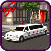 Wedding Luxury Limousine 3D icon