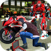 Moto Robot Transformation: Bike Mechanic Game 2018 icon