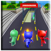 Pj Subway Dash Masks Adventure 3D icon