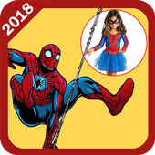 Spiderman Photo Editor with Spiderman HD Wallpaper icon
