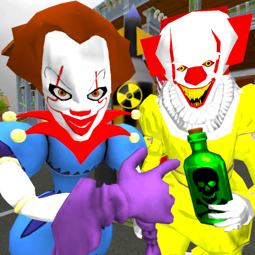 Clown Brothers. Neighbor Escape 3D icon