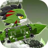 Fighting monster orc action