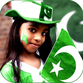 14August-Pak Flag On Photo icon