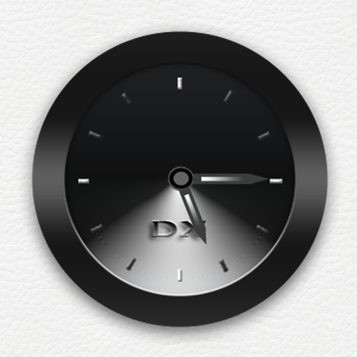 Black Clock Widget أيقونة