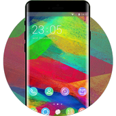 Colorful theme for galaxy note 4 paint wallpaper icon