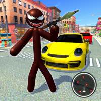 Spider Stickman Hero - Rope Gangster Crime Games
