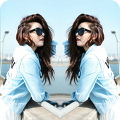 mirror blur: instasquare grid icon