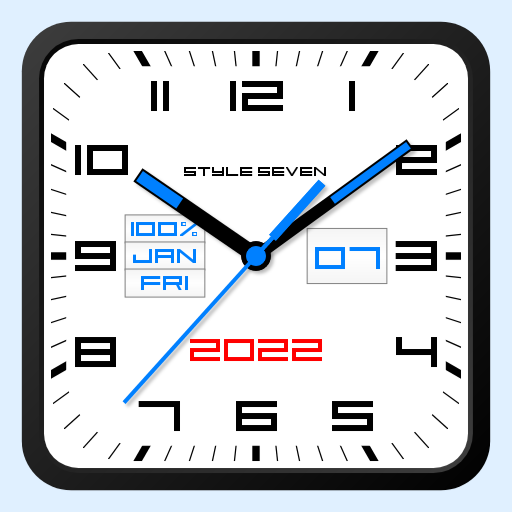 Square Analog Clock-7 icon