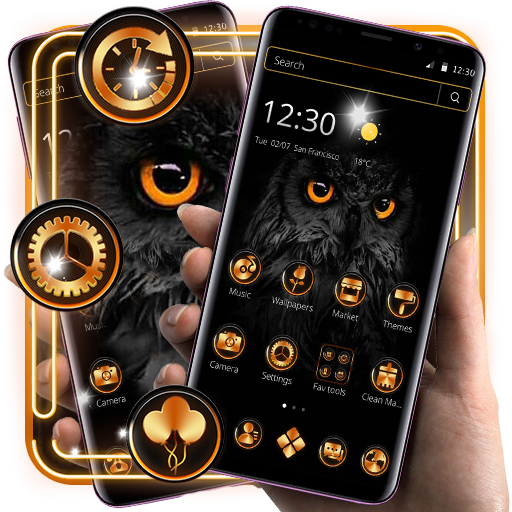 Black Wild Owl Theme icon