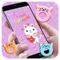 Pink Kitty, cute cartoon cat theme