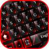 Red Black Glass Keyboard