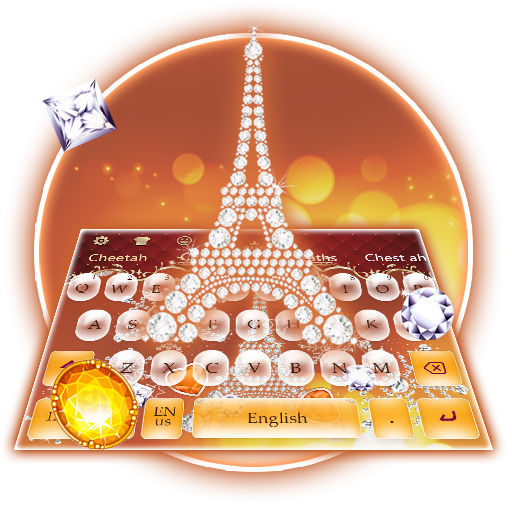 Pink LOVE Paris Eiffel Tower Keyboard icon