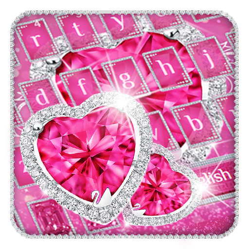 Pink Diamond Love Keyboard Theme icon