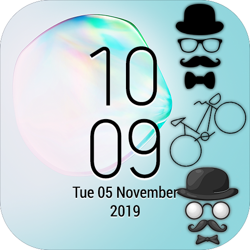 AMOLED Digital Clock Widget | S9/S10/S10 /Note10 icon