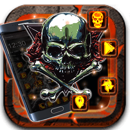 3D Fire Skull Theme icon