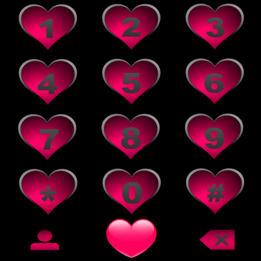 THEME BLACK HEARTS  EXDIALER icon