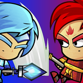 Magic fire water icon