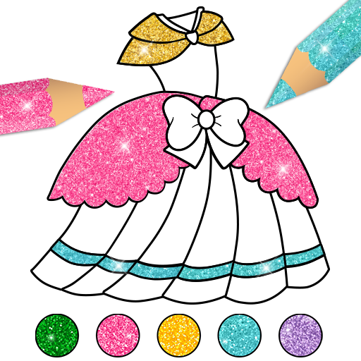 Glitter Dress Coloring Pages f icon