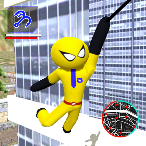 US Police Spider Stickman Rope Hero icon