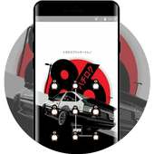 Hot blood visual impact cartoon racing car theme