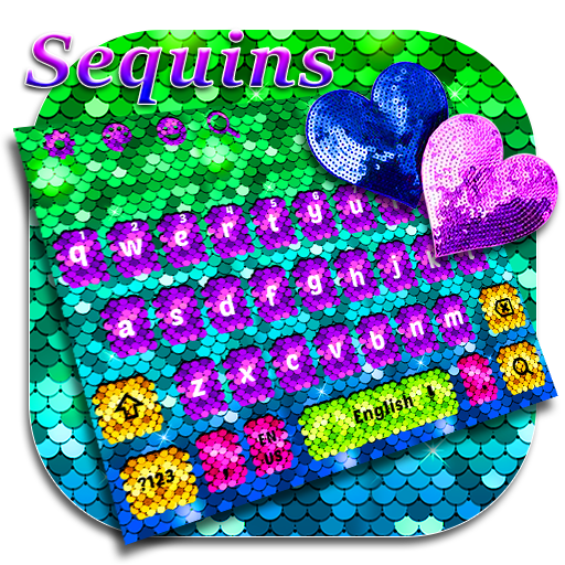 Sequins Heart Keyboard icon