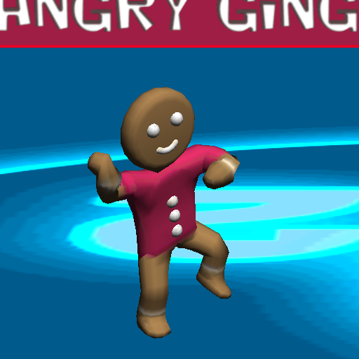 Angry gingerbread run icon