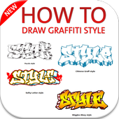 How to draw graffiti style icon
