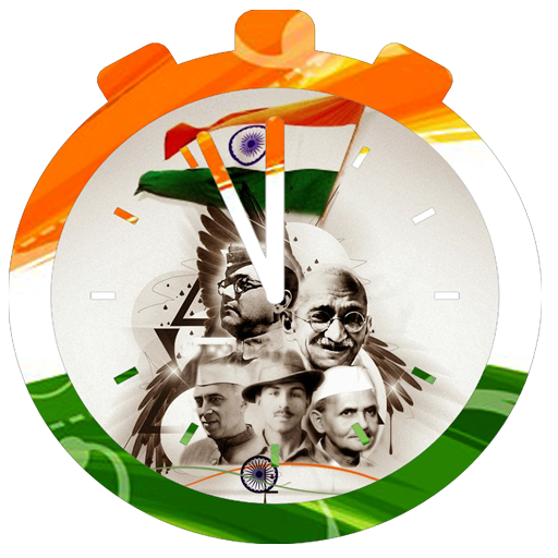 India Flag  Clock Wallpaper icon