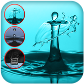 Water drop ripple effect icon