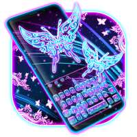 Neon Butterfly Keyboard on 9Apps