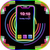 Rounded Corner-LED Border light Live Wallpaper أيقونة