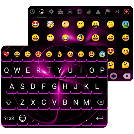 Neon Light Emoji Gif Keyboard Wallpaper icon