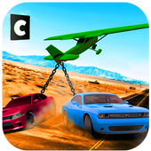 Chained Cars VS Air plane Simulator icon