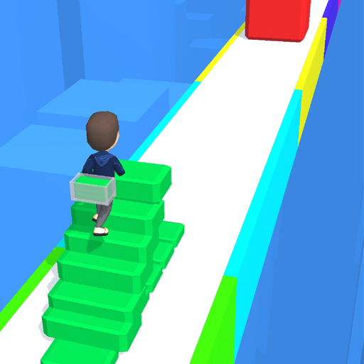 Stair rush Race 3d-fat pusher slide run Master icon