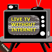 Free TV without internet fake funny prank icon