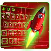 red green rocket keyboard space light on 9Apps