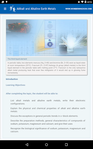 Alkali & Alkaline Earth Metals screenshot 1