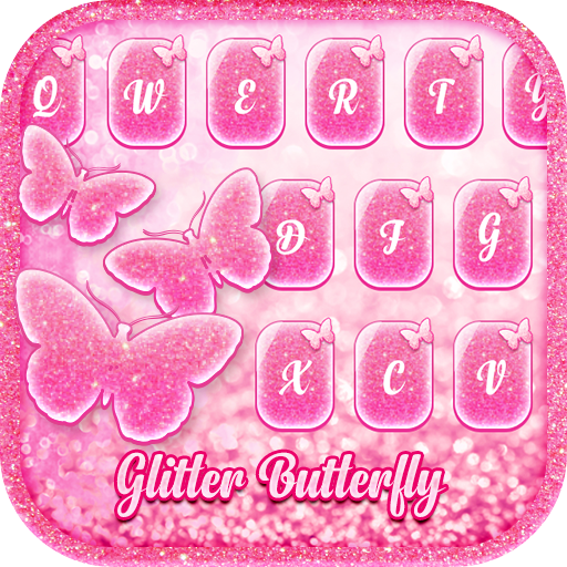 Glitter Butterfly Keyboard icon