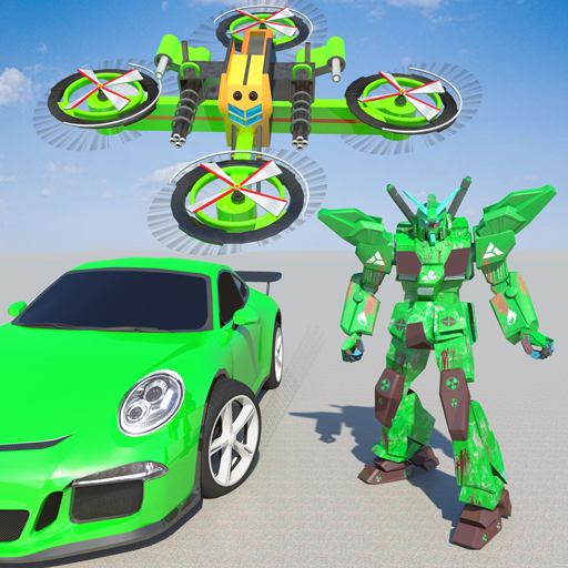 Drone robot car transforming games 2021 icon