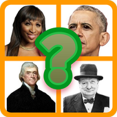 Famous people caricatures quiz icon